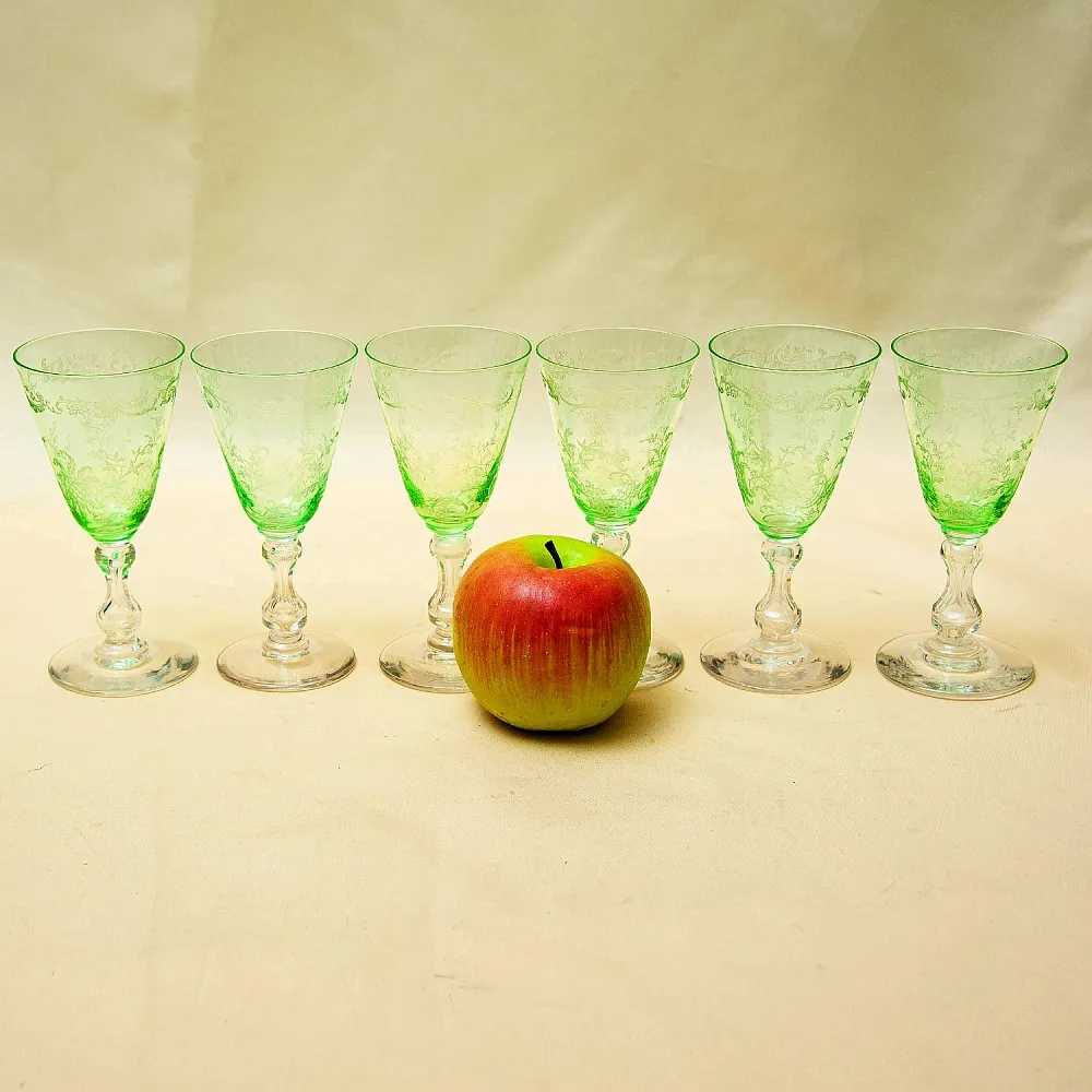 Антикварный Набор - Хрустальные Бокалы для вина «MICADO», Saint Louis. Франция, начало ХХ века.