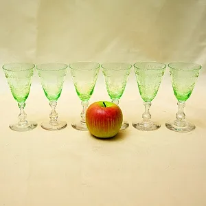 Антикварный Набор - Хрустальные Бокалы для вина «MICADO», Saint Louis. Франция, начало ХХ века.