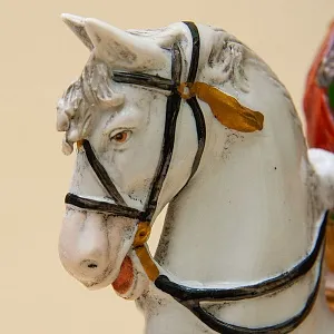 Большая Статуэтка «Генерал БЕССЬЕР на коне» Фарфор Scheibe - Alsbach Германия -1952-1972 г.