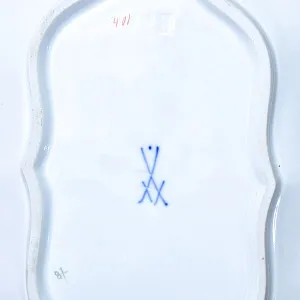 Коллекционное Сервировочное Блюдо - Сухарница - Тарелка,  Фарфор MEISSEN Германия, 1924 - 1934 года.