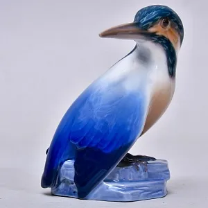 Коллекционная Фарфоровая Статуэтка «ПТИЦА. ЗИМОРОДОК», Bing&Grøndahl Дания, 1970 - 1983 гг.