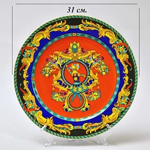 «Король - Солнце» - Коллекционная Фарфоровая Тарелка - Блюдо, VERSACE, Rosenthal Германия - 1993 год.