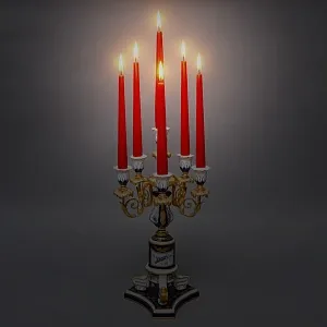 Редкость! Большой Фарфоровый Канделябр - Подсвечник на 6-ть свечей, Giulia Mangani Италия, середина ХХ века. 