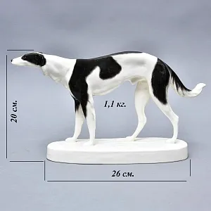 Антикварная статуэтка «Собака. Гончая», Фаянс Goldscheider, Австрия, 1905 - 1910 годы.