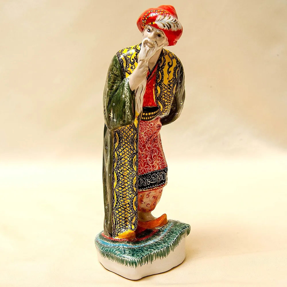 Авторская Коллекционная Фарфоровая Статуэтка «Старик Хаттабыч», Россия.