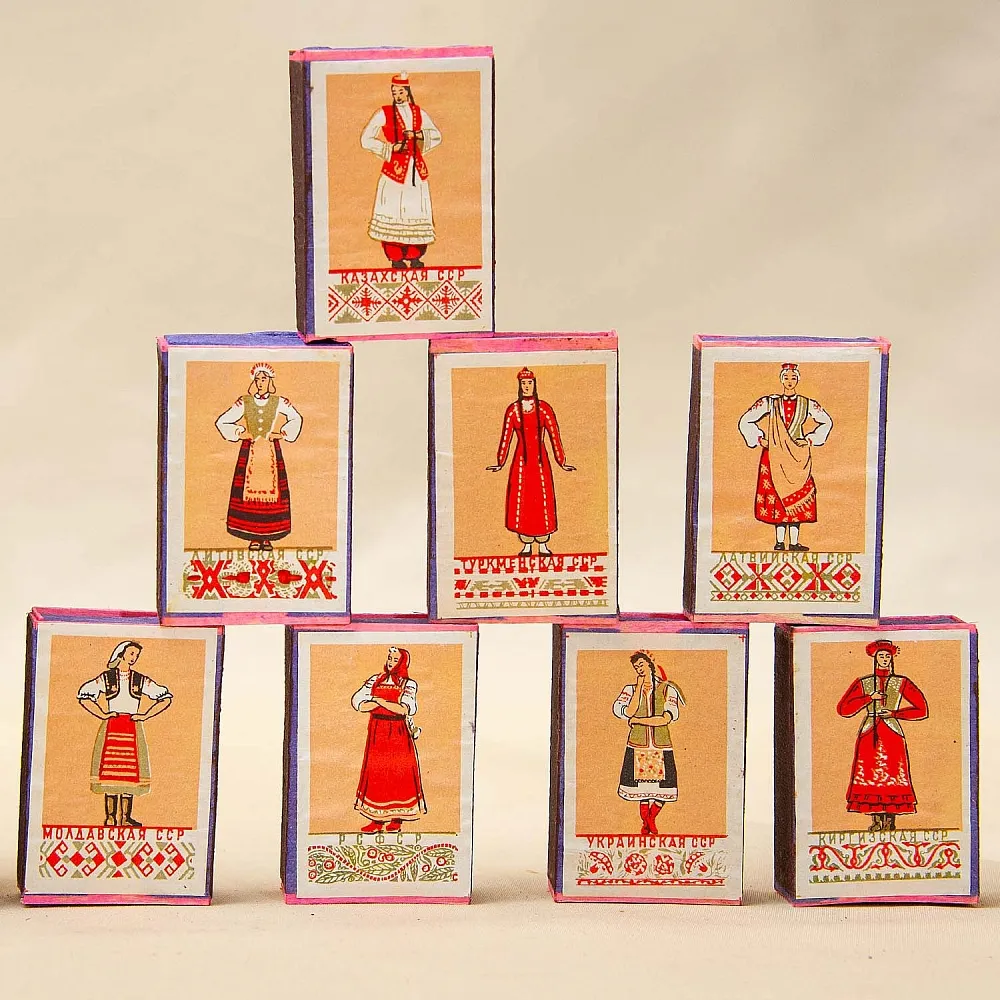 Памятный Сувенирый Набор - Хозяйственные Спички «8 -е МАТРА», СССР - 1967 год.