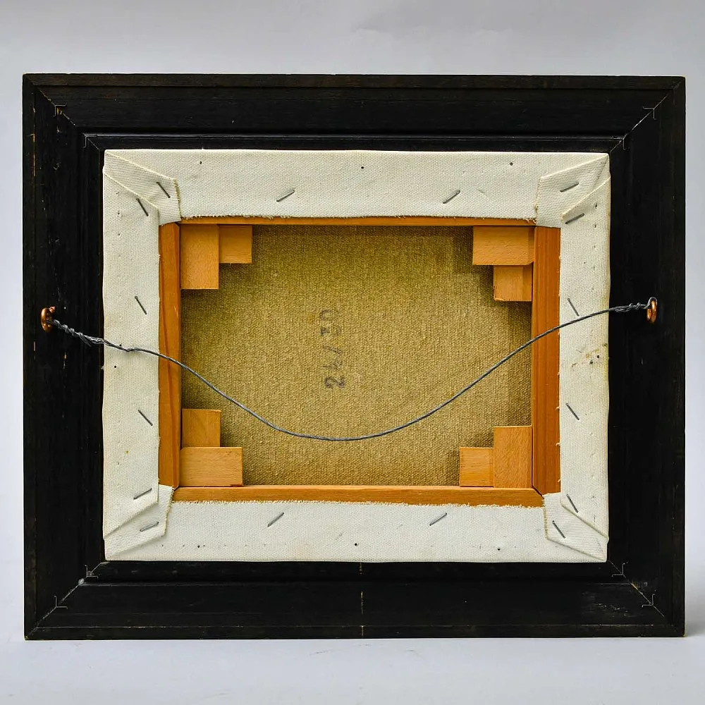 Очаровательная Картина «РОЖДЕСТВЕНСАЯ ЯРМАРКА», Холст, Масло. Германия 1991 год.