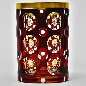 Коллекционная Вазочка - Карандашница «Рубиновый Хрусталь», ERNST WITTIG, Германия, середина ХХ века.