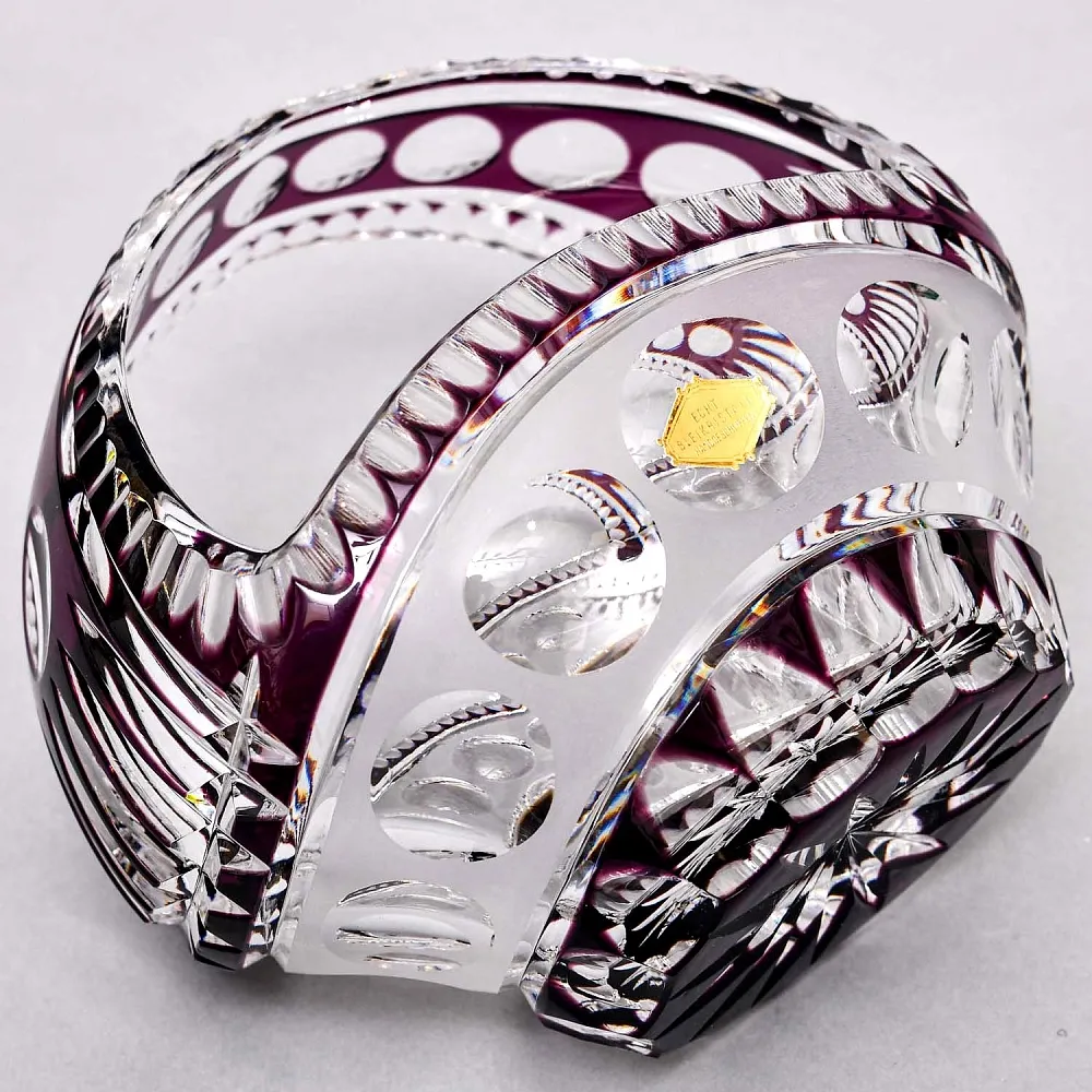 «Аметистовая Хрустальная Корзинка» - Ваза - Конфетница, SCHONBORNER Германия 60-е годы ХХ века.