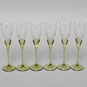 Рюмки из коллекции «Papyrus» - 6 шт., Хрусталь Rosenthal Studio Line, Германия - 1960 -1969 годы.