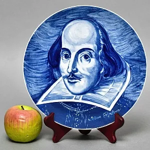 Коллекционная Фарфоровая Тарелка - Блюдо «Уильям Шекспир», MEISSEN Германия, 1976 год. 
