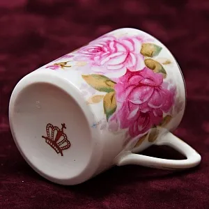 Коллекционная Кофейная Пара «Розовые Розы» Фарфор Япония.