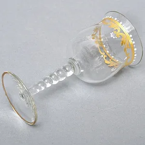 Хрустальные Фужеры - Бокалы для вина серия «Gold Laura», JOSEPHINENHUTTE, Германия -50 гг.