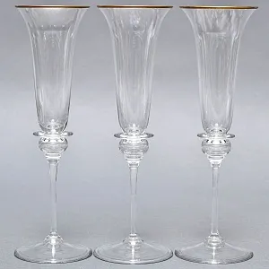 Коллекционный Авторский Набор Хрустальных Фужеров для Шампанского «ПИРУЭТ», PEILL und PITZLER Германия, 60 -е годы ХХ века.