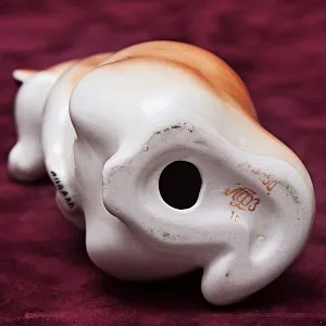 Коллекционный Триптих - Фарфоровые Статуэтки «Три Енота», ЛФЗ СССР -1962 год.