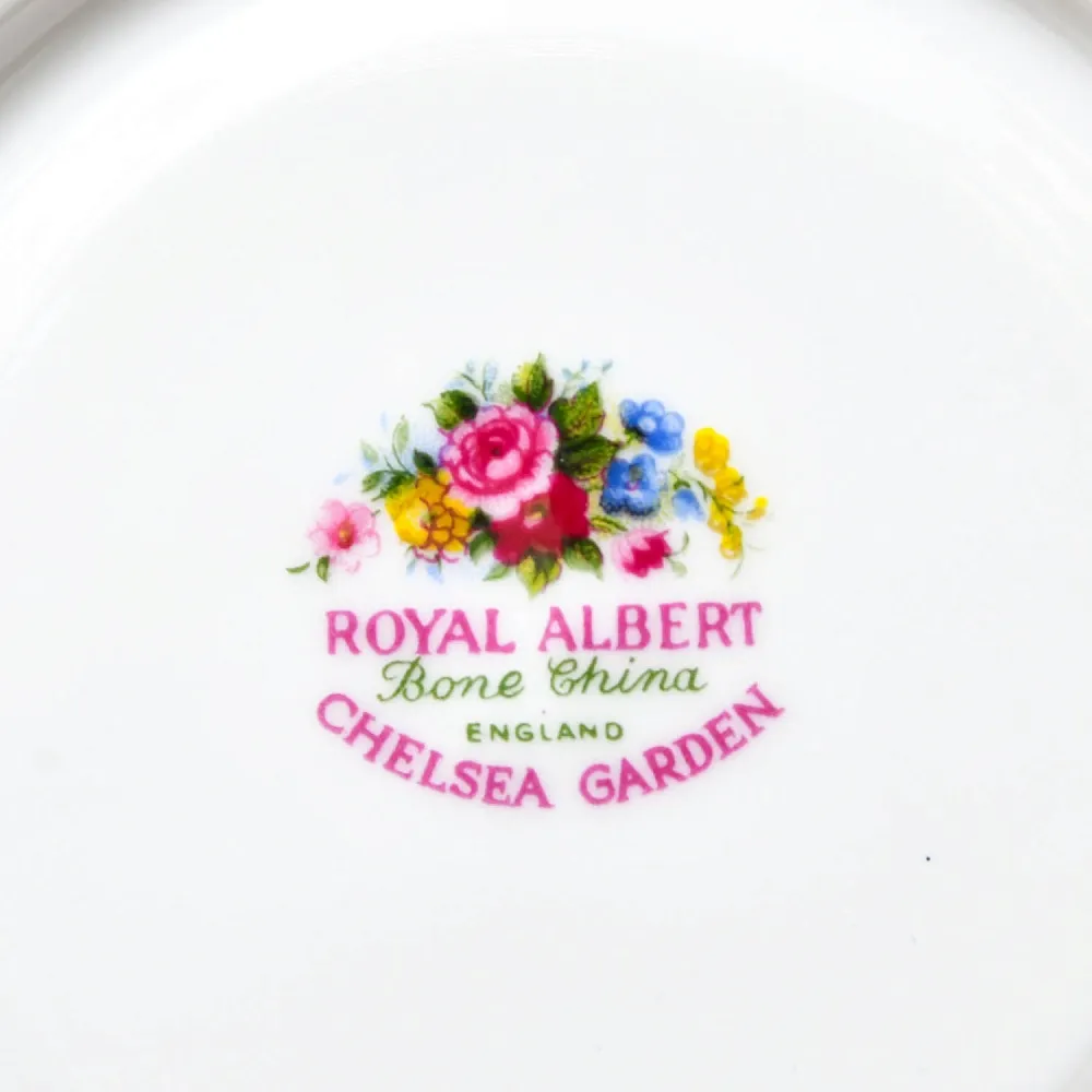 Коллекционная Фарфоровая Чайная пара «Сад в Челси», ROYAL ALBERT Англия, вторая половина ХХ века.