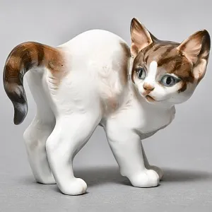 Коллекционная Фарфоровая статуэтка «Котенок», ROSENTHAL Германия, 1919 - 1934 годы. 