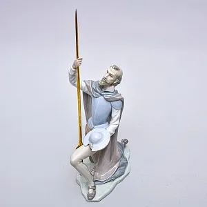 Коллекционная Фарфоровая статуэтка «Дон Кихот с копьем», Lladro Испания, 1984 - 1989 годы. 