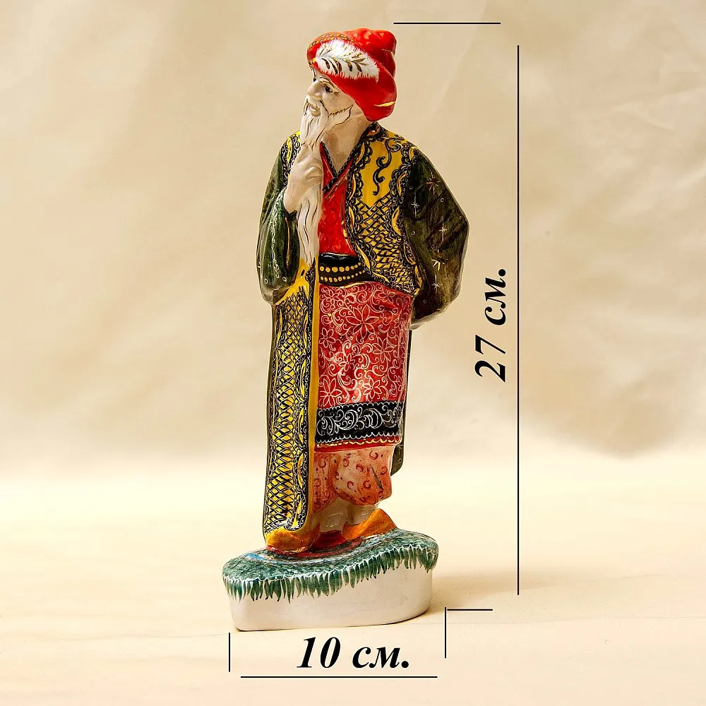 Авторская Коллекционная Фарфоровая Статуэтка «Старик Хаттабыч», Россия.