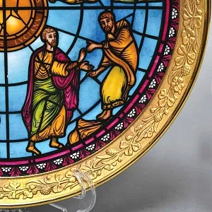Фарфоровая Тарелка «Житие Святого Стефана. Витражи Шартрского Собора», Krautheim & Adelberg Германия.