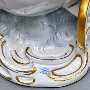 Редкая Фарфоровая Статуэтка «Путти - ПОЧТАЛЬОН», Scheibe - Alsbach, Германия середина ХХ века.