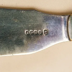 Антикварный Набор для подачи готовых блюд Нож + Вилка, Франция начало ХХ века.