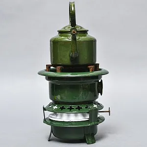 Старинная Керосиновая Горелка - Плитка - Керогаз с Чайником, GEORG HALLER Германия -40 гг.