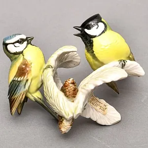 Фарфоровая Статуэтка «Пара Птиц - Синички», Hutschenreuther Германия - 1969 год.