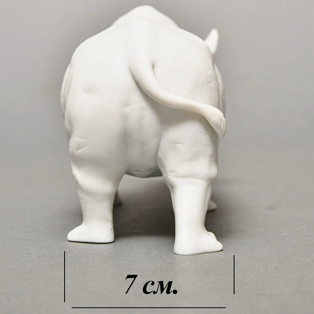 Коллекционная статуэтка «НОСОРОГ», Бисквитный фарфор, ROSENTHAL Германия - XXI век. 