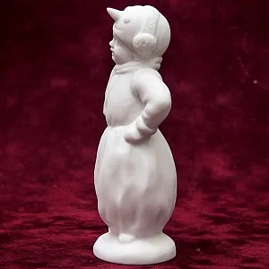 Коллекционная Авторская Статуэтка «Снеговик» из серии «Детский Утренник», фарфор ИФЗ, Россия.