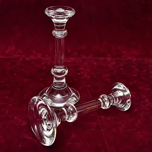 Два Больших Хрустальных Подсвечника VAL SAINT LAMBERT Бельгия, 60 -е годы ХХ века.