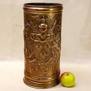 Латунная «Зонтичница» - «Старинная Геральдика» - Подставка для зонтов и тростей, Англия.