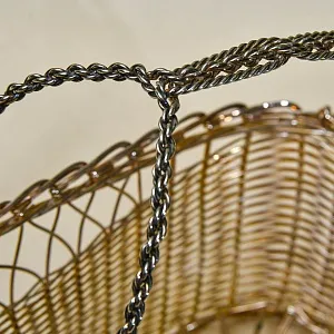 Винтажная Подставка «Корзинка» для Бутылки Вина, Silverplate, Франция, 60 -е годы ХХ века.