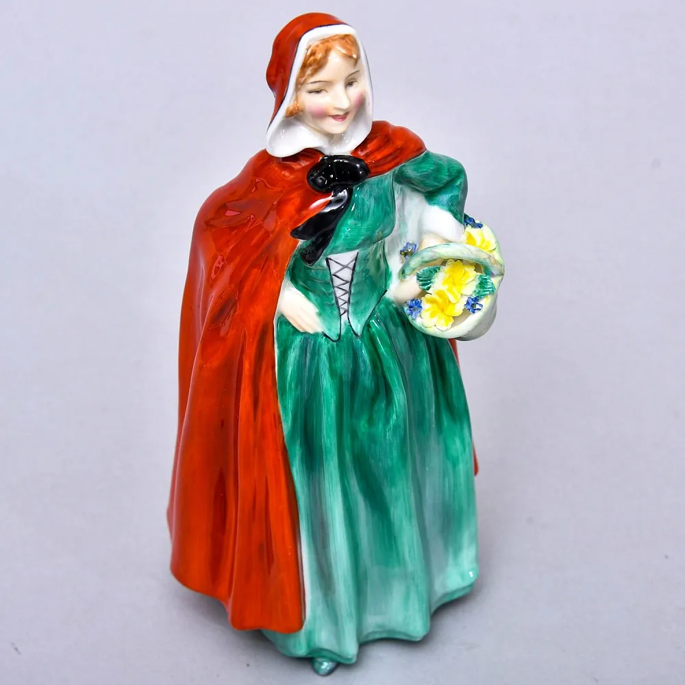 Коллекционная Фарфоровая статуэтка «Джин. Девушка в зеленом платье», Royal Doulton Англия.