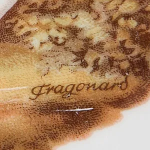 Коллекционная Тарелка «Свидание в лесу» Фарфор, Лимож (Limoges) Франция, середина ХХ века.