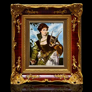 Фарфоровый Пласт - Картина - Панно «Охота - Дама с соколом»,  ROSENTHAL германия, 1981 - 1993 годы. 