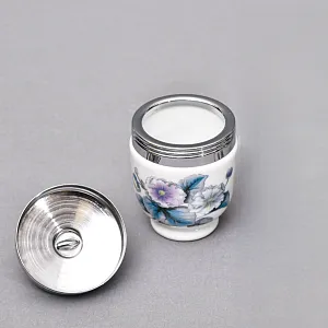 Фарфоровый Кодлер на 1 яйцо «Яблоневый цвет» для приготовления яиц,  ROYAL WORCHESTER, Англия.