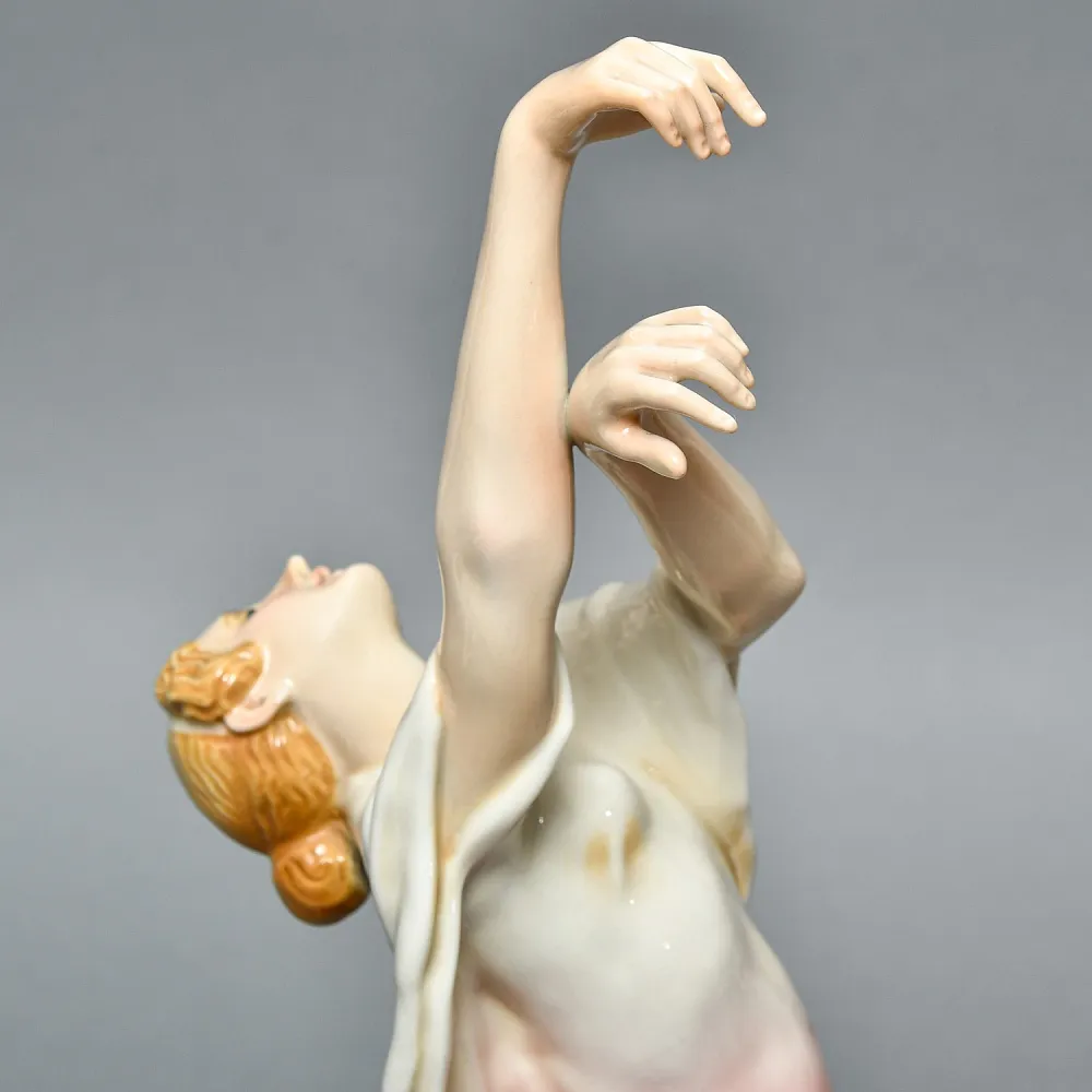Редкость!!! Большая Фарфоровая Статуэтка «Айседора Дункан», Карл Энс / Karl Ens,  Германия, 30-е гг.