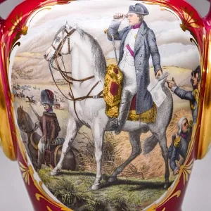 Коллекционная Фарфоровая Ваза «Битвы Наполеона», Couleuvre Франция, середина ХХ века.