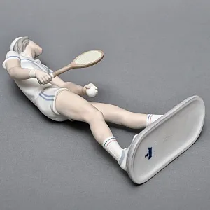 Парные Фарфоровые статуэтки «Теннисистка и Теннисист», Lladro Испания, 1982 - 1987 годы. 