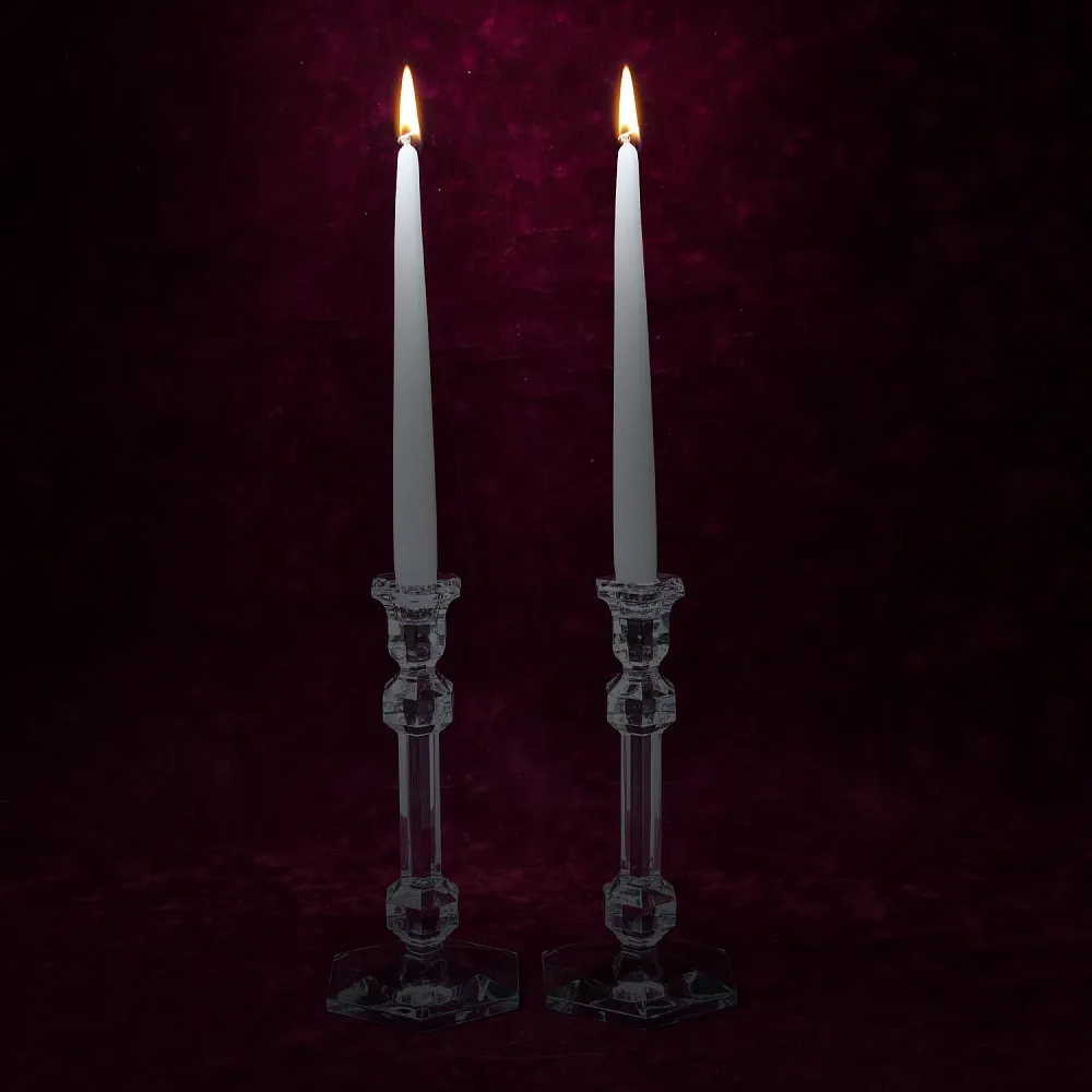 Два Хрустальных Подсвечника VAL SAINT LAMBERT Бельгия, 60 -е годы ХХ века.