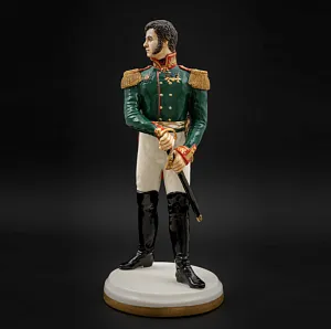 Коллекционная Авторская Статуэтка «Генералы Отечественной Войны 1812 года - Неверовский Д.П.», фарфор, Россия. 