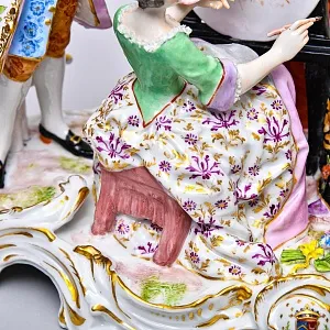 Редкость! Коллекционная Фарфоровая статуэтка «ПОРТРЕТ», Edme Samson et Cie Франция, 1940 - 1969 годы. 