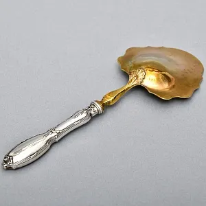 Старинная Сервировочная Лопатка для подачи в футляре, Silverplate Франция первая половина ХХ века.