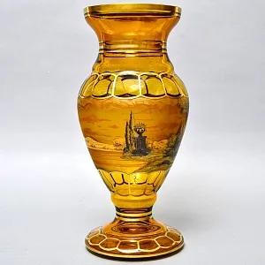 Большая Авторская Коллекционная Ваза «Свидание», Хрусталь OERTEL & Co, Богемия.