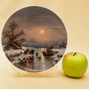 Коллекционная Тарелка  «Отдых после долгого дня» Фарфор Furstenberg Германия -1988 год.