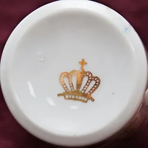 Коллекционная Кофейная Пара «Розовые Розы» Фарфор Япония.