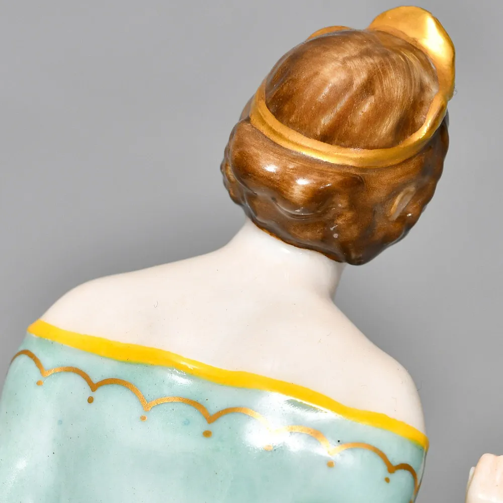 Антикварная Фарфоровая статуэтка «Принцесса и гусыня», ROSENTHAL Германия, 1923 - 1933 годы. 