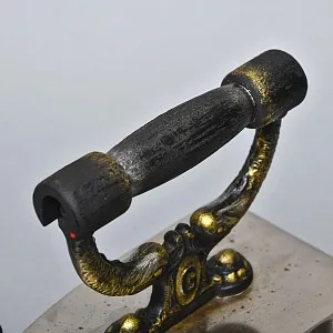 Старинный Никелированный Угольный Чугунный Утюг Германия начало ХХ века.