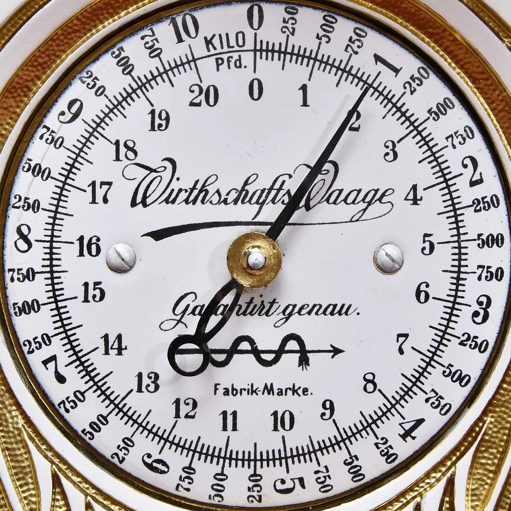 Антикварные Кухонные Механические одно чашечные Весы на 10кг «Wirtschafts-Waage» Германия.